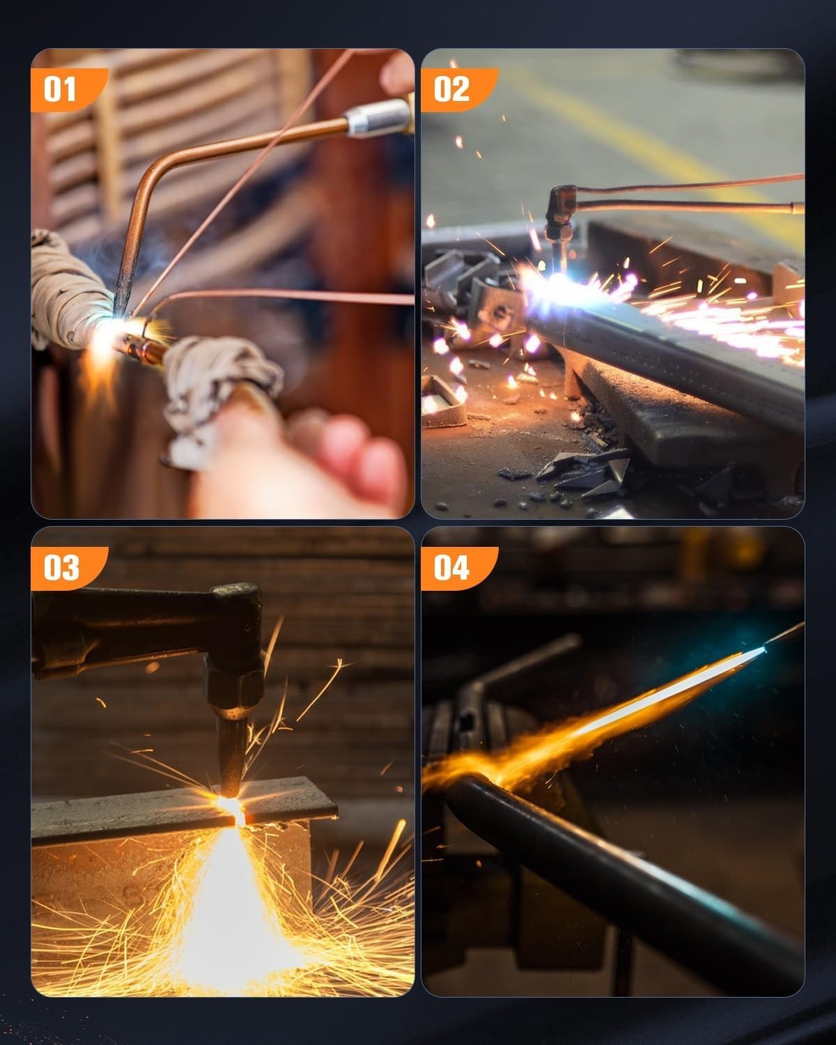 Oxygen Acetylene Torch Kit, Cutting Torch and Welding Kit, Oxy Gas Welding Cutti