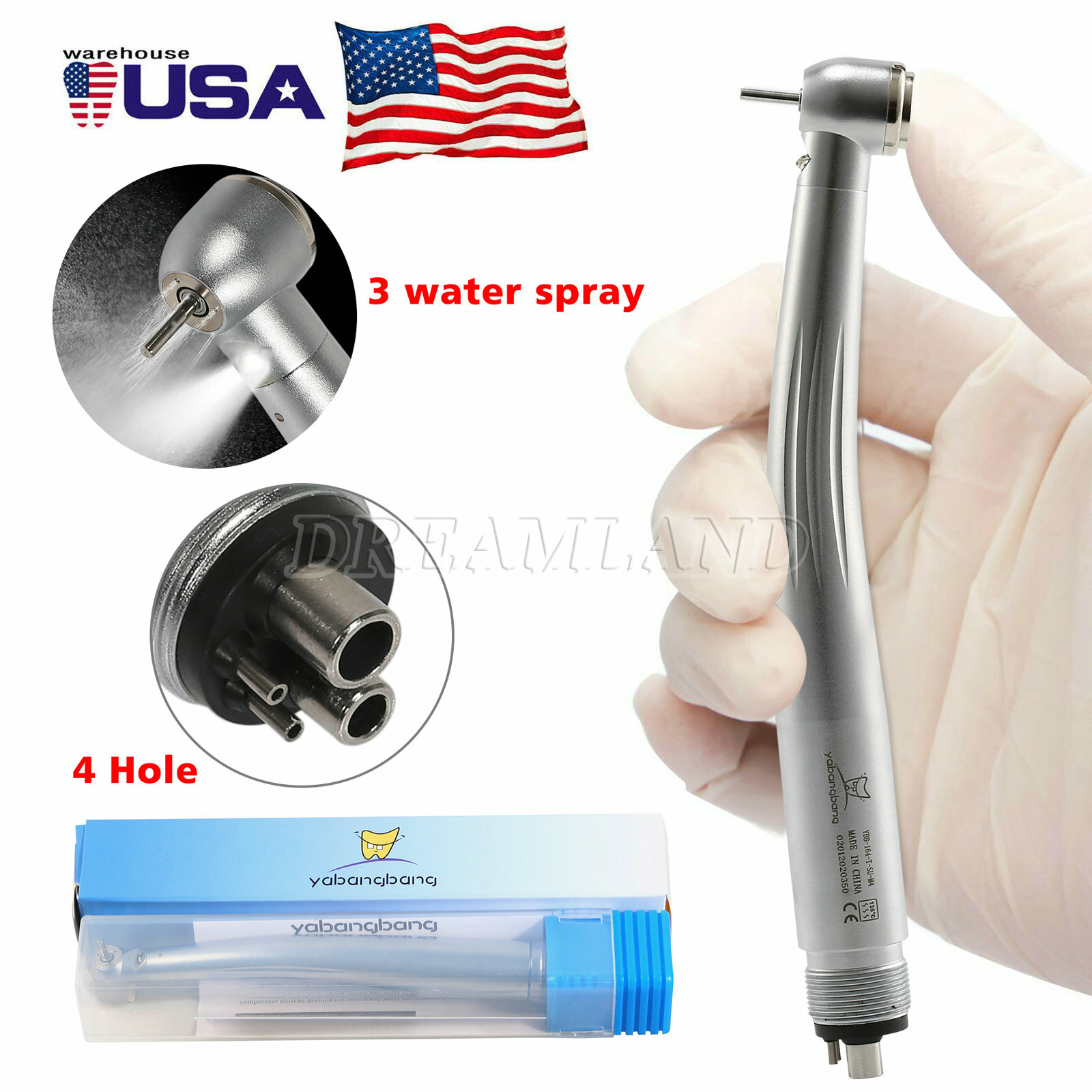 1-10* Dental LED E-generator Fiber Optic High Speed Handpiece 4 hole 2 hole