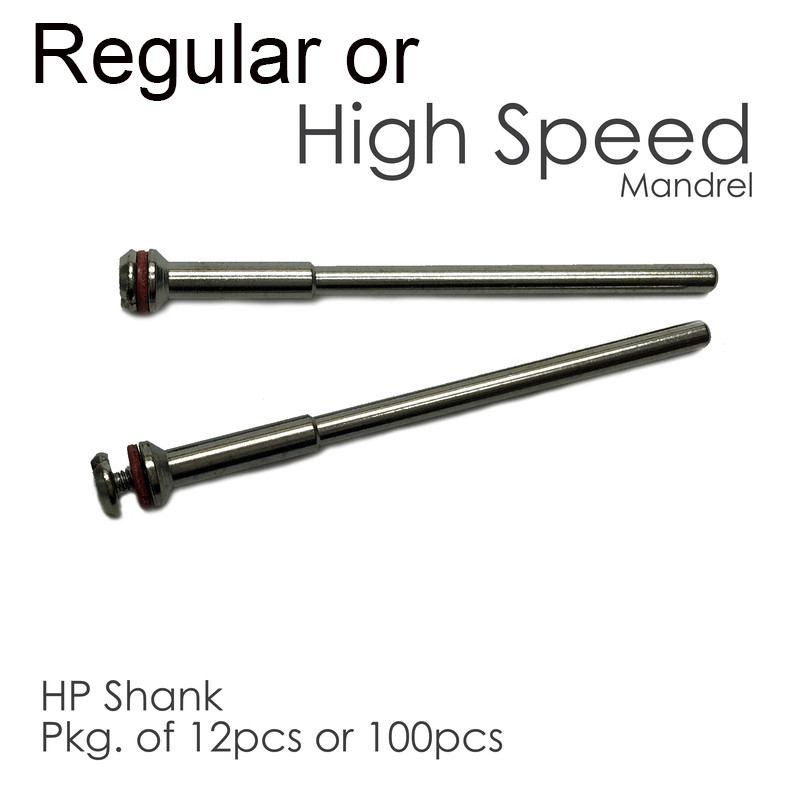 Standard or High Speed Mandrels – HP Shank – Dental – 12 or 100 pieces 2.35mm