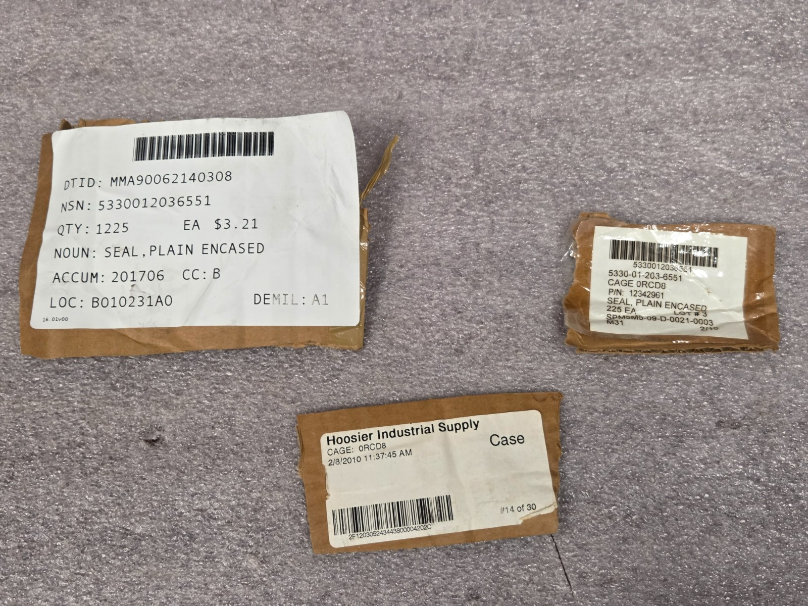 ‘1 PIECE’ – PN# 12342961 – HUMMER – SEAL, GEARED HUB – NSN: 5330-01-203-6551
