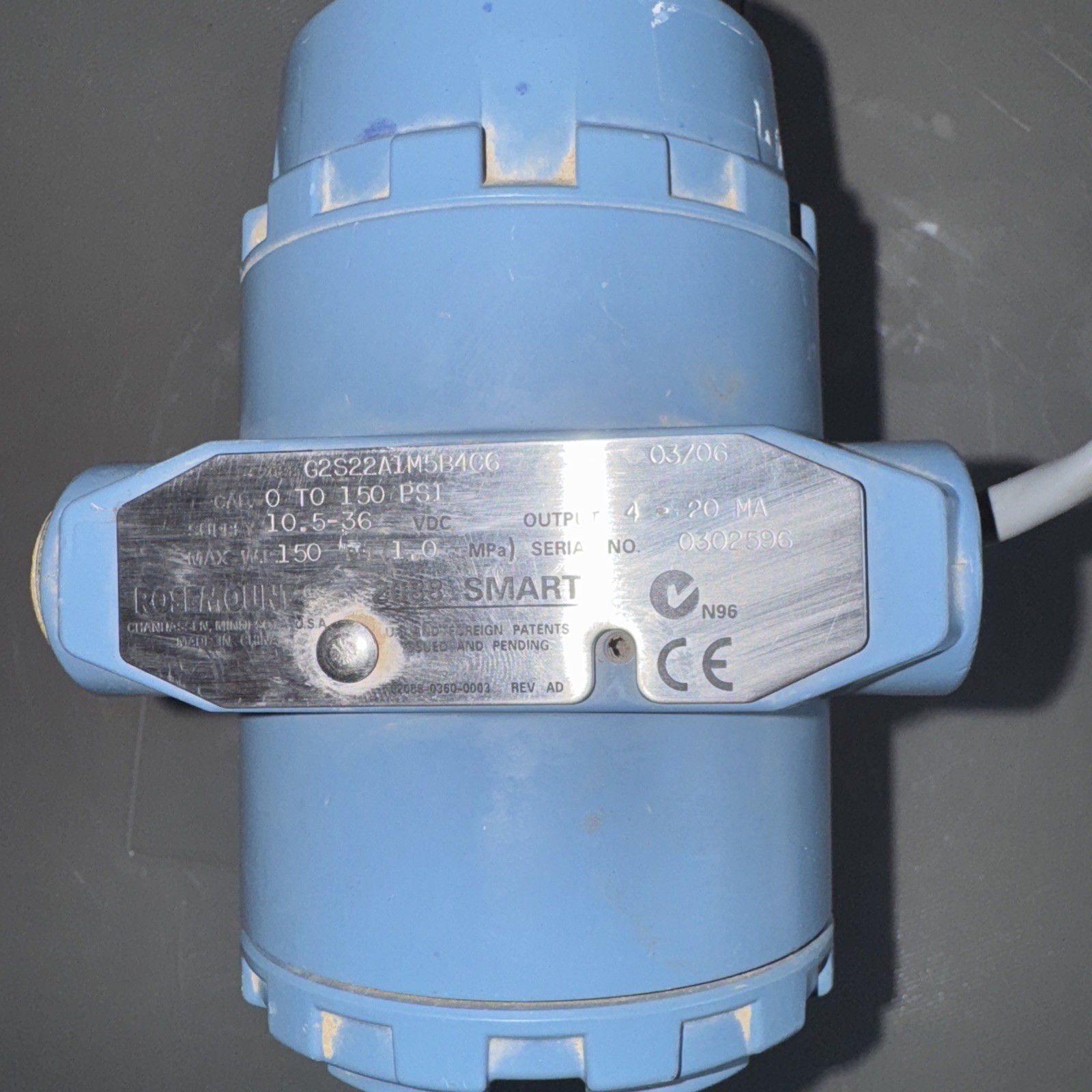 Rosemount Transmitter 2088G2S22A1M5B4C6 0-150 PSI