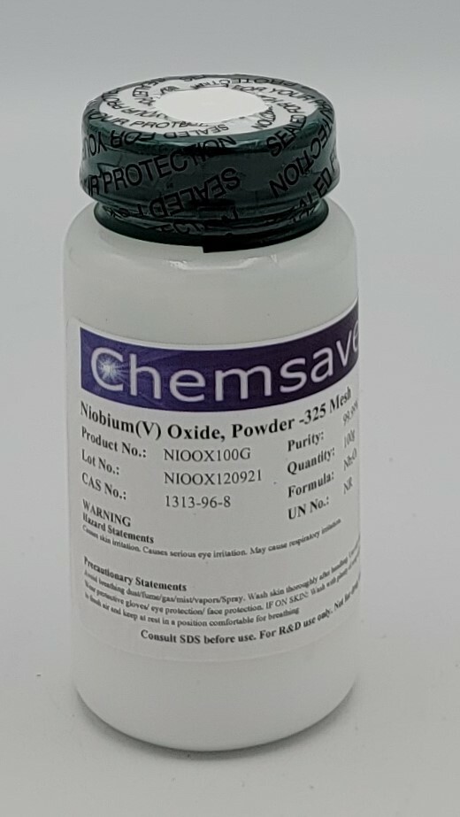 Niobium(V) Oxide, 99.99% (Trace Metals Basis), Powder -325 mesh, 100g