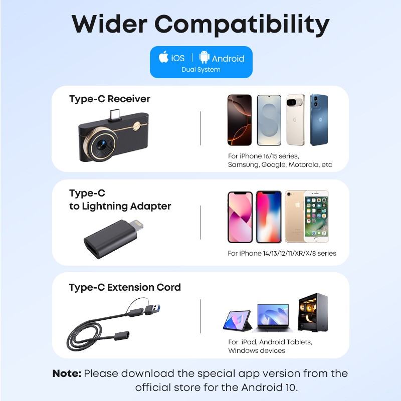 P3 Thermal Imaging Camera for iPhone Android Phone USB-C 512*384 X³IR Resolution