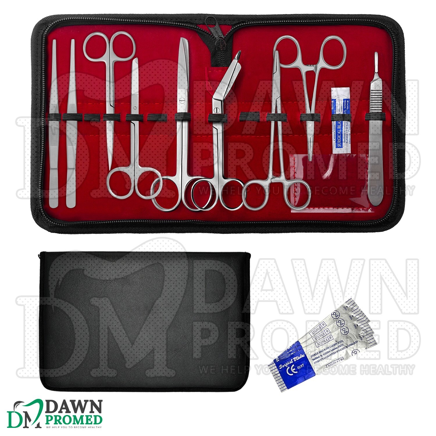 10 Pcs Minor Surgery Student Kit Medical Surgical Instruments Set German Grade