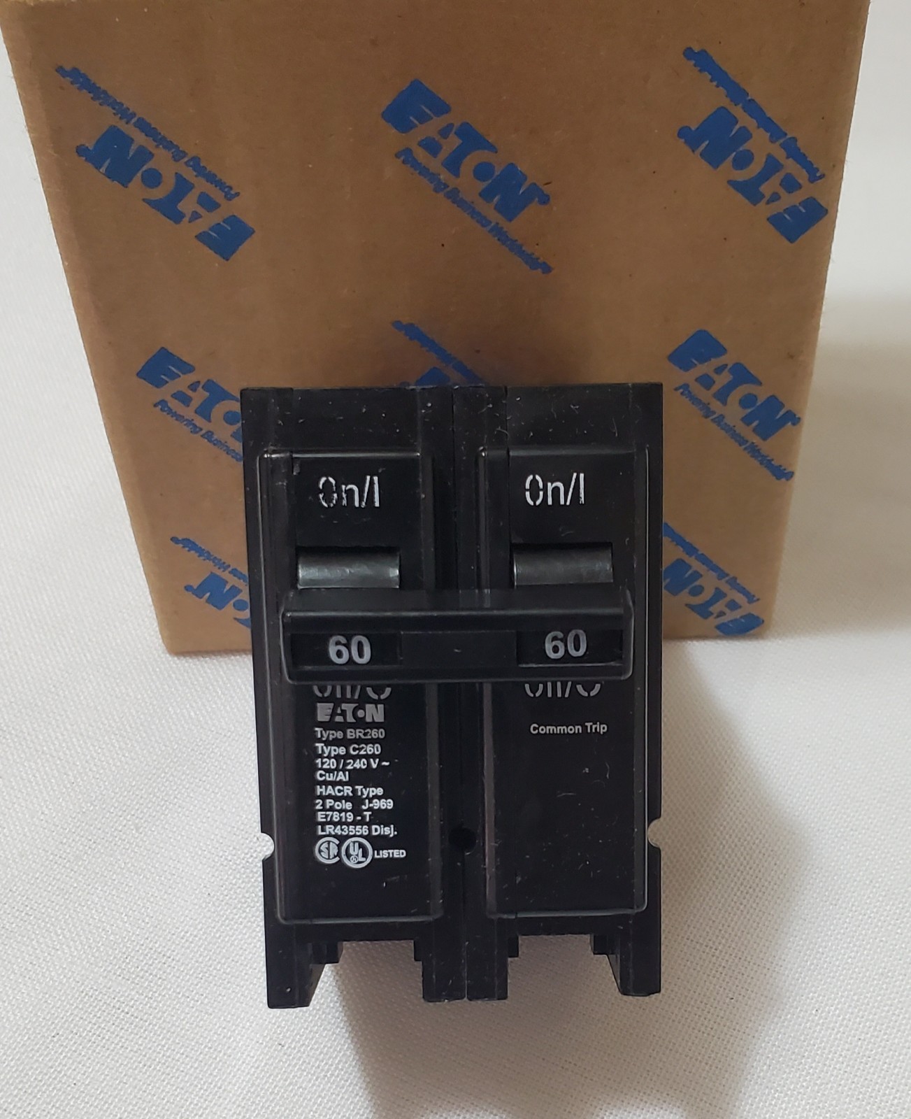 Eaton Cutler Hammer BR 260 60Amp Double Pole Standard Trip Circuit Breaker