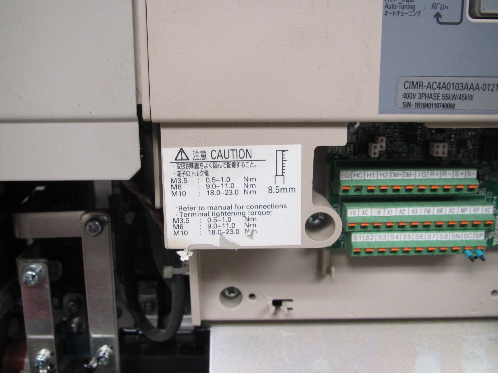 YASKAWA CIMR-ACAA0103AAA-0121 CIMR INVERTER 103A 55KW IP00 400VAC FREE SHIPPING