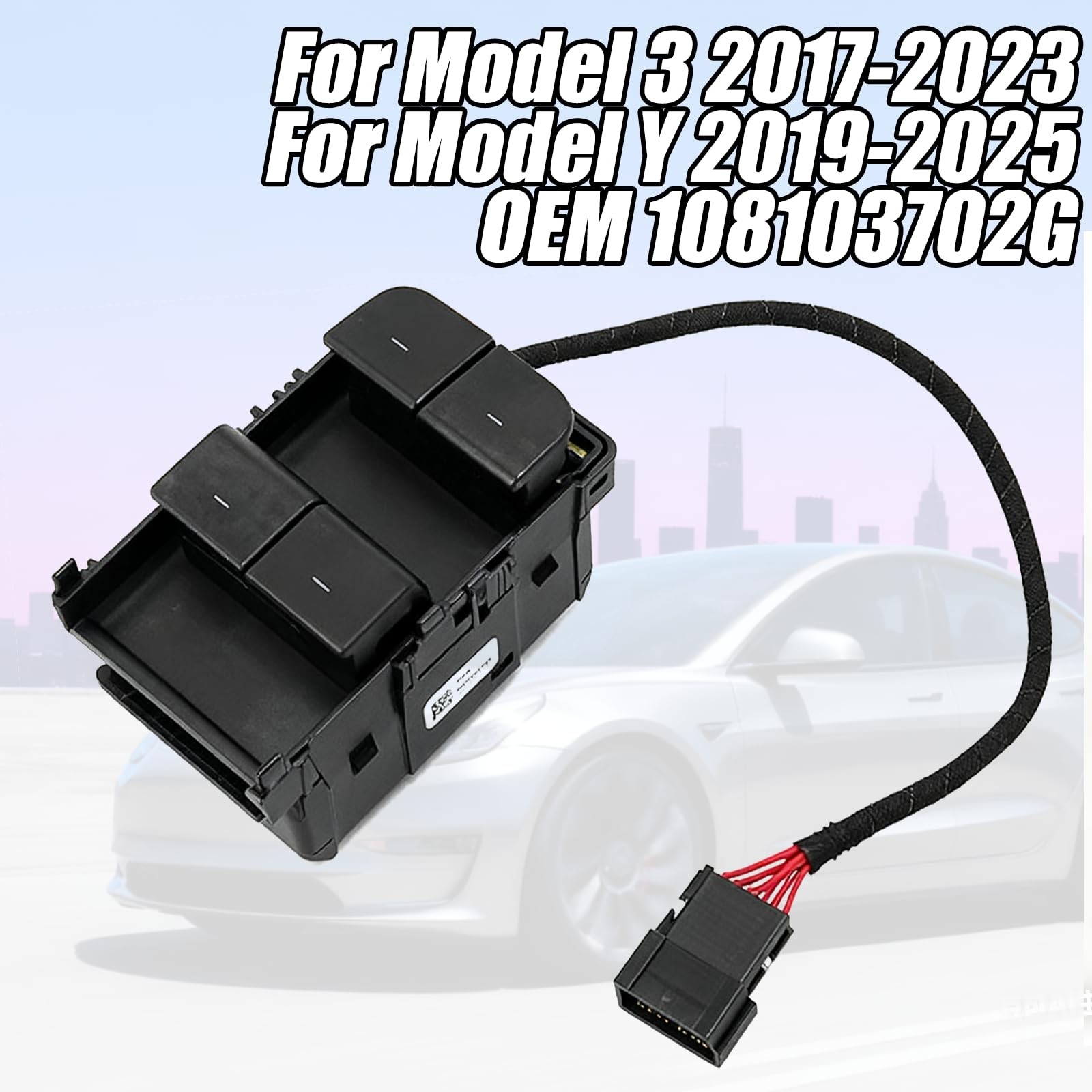 Tesla Model 3/Y Window Switch, Driver Side Power Window Control Switch Button…