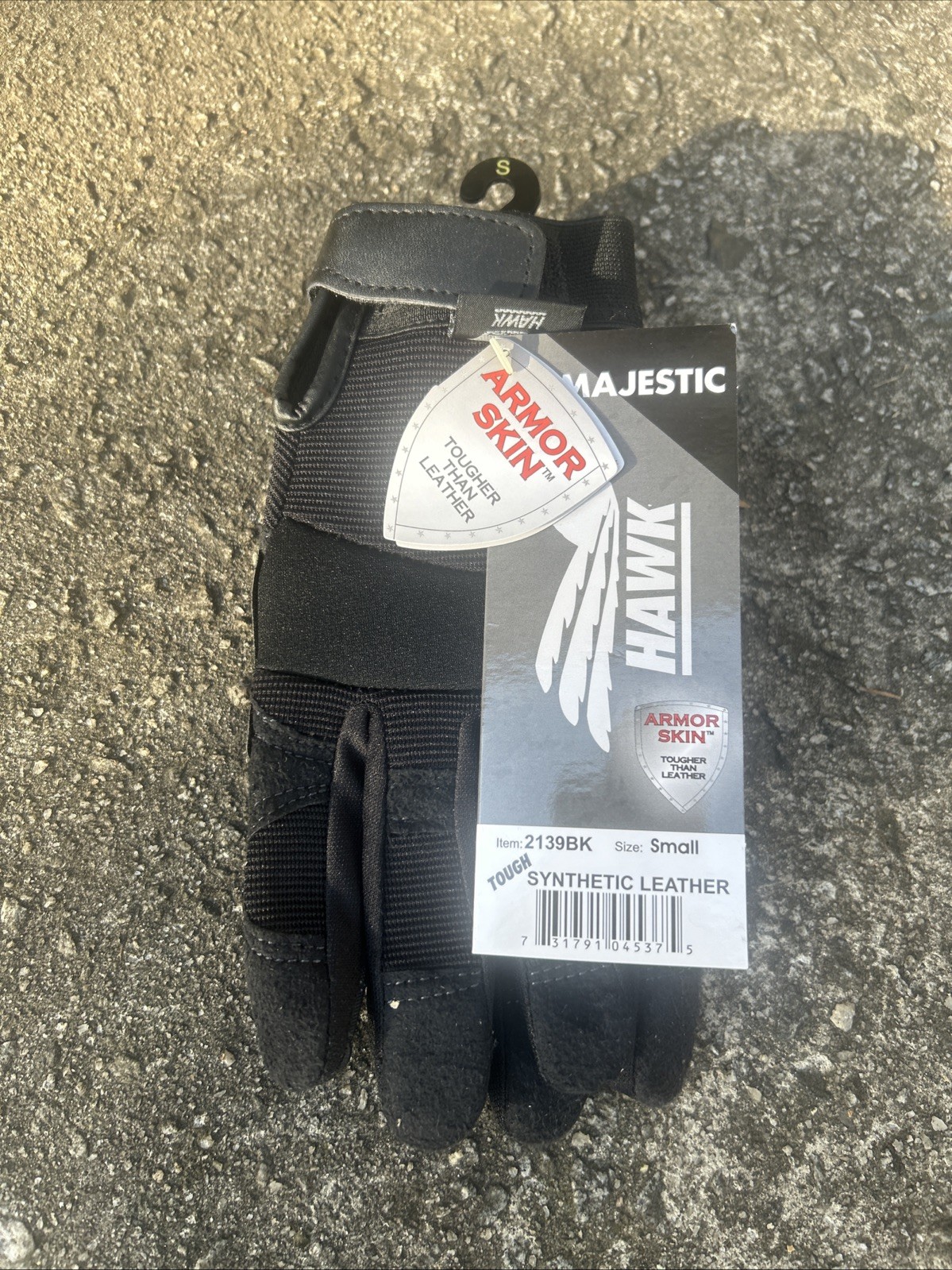 Hawk Majestic Synthetic Leather Work Gloves Size Small – Black