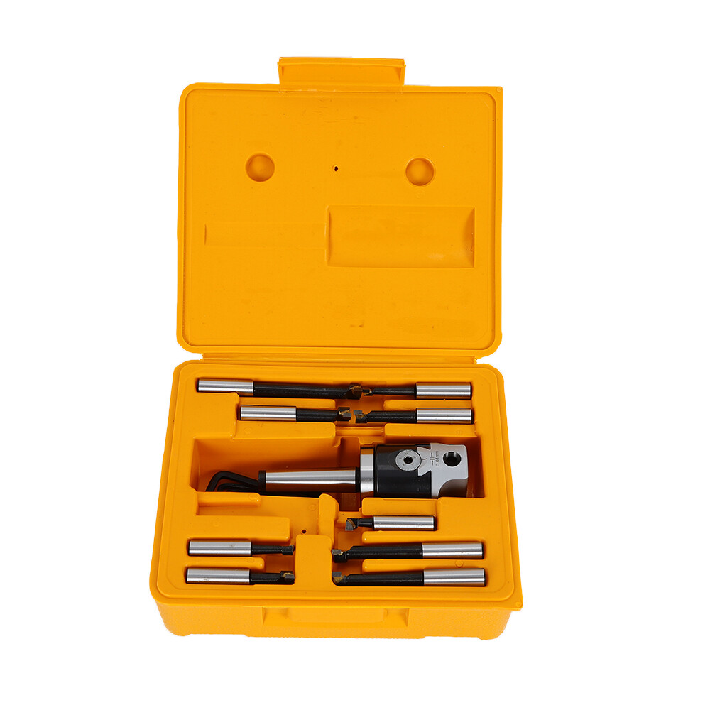 MT2-F1-9pcs Boring Head 1/2″ Carbide Boring Bar Full Set Milling NEW