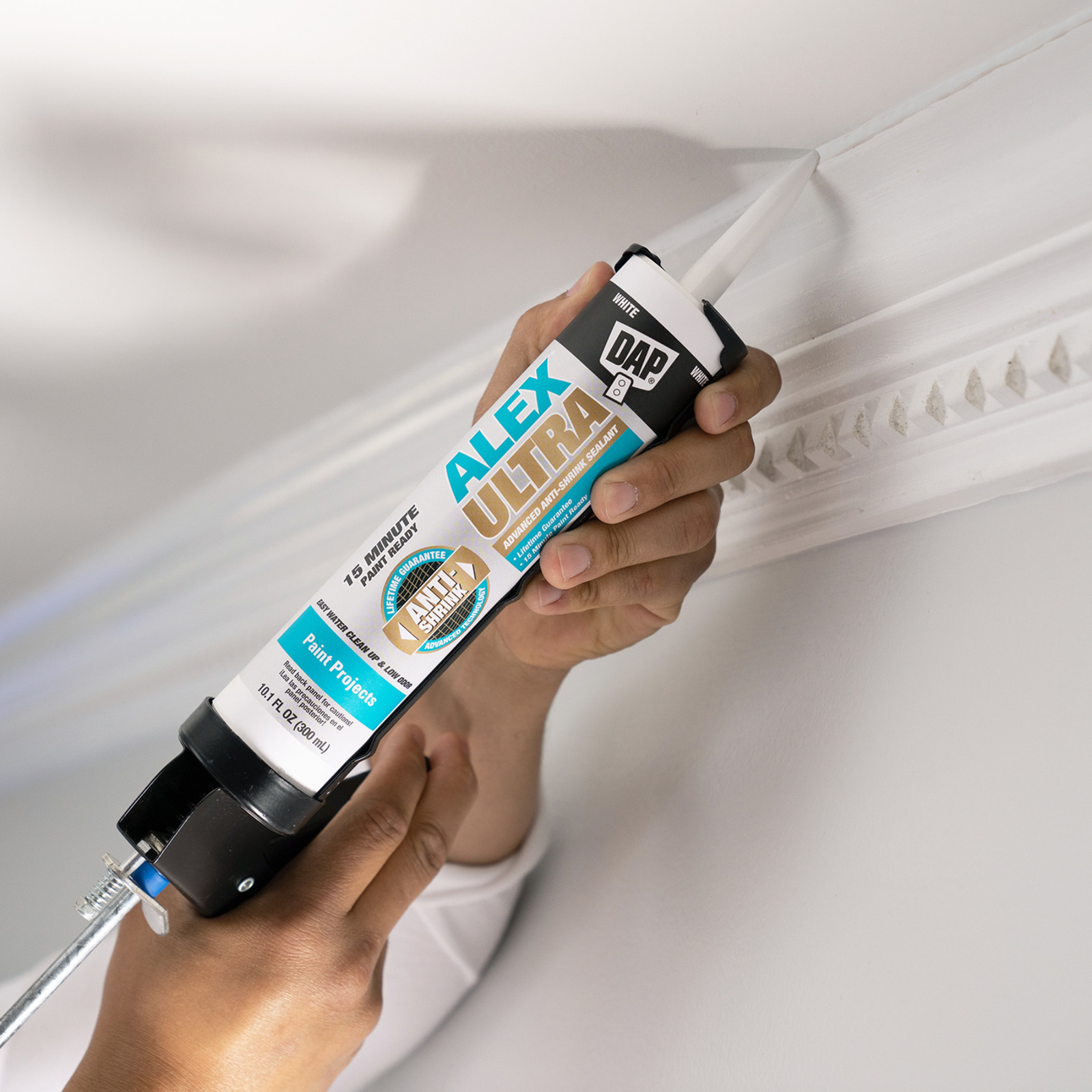 DAP ALEX ULTRA Advanced Anti-Shrink Latex Sealant: 10.1 fl oz. cartridge White