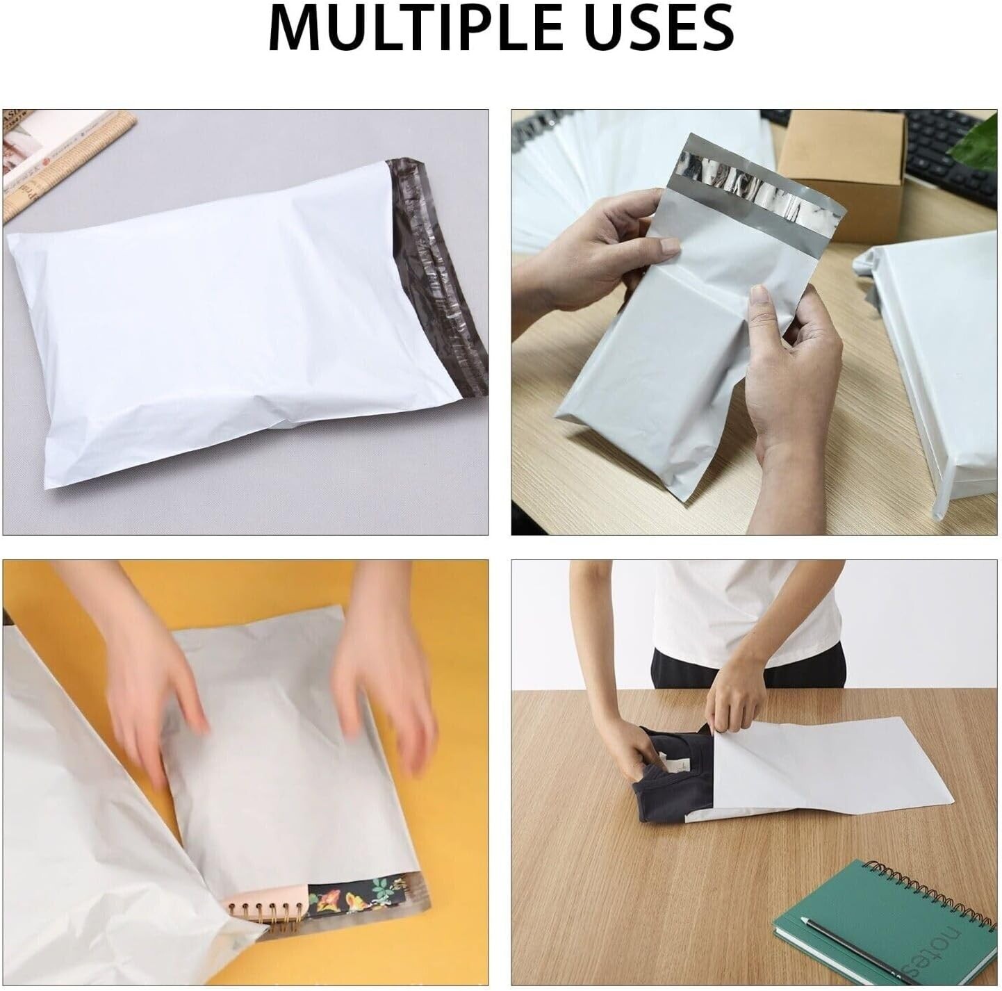 1000 Pack 7.5″x10.5″ Inches Poly Mailers Bags Self Adhesive Shipping Bags