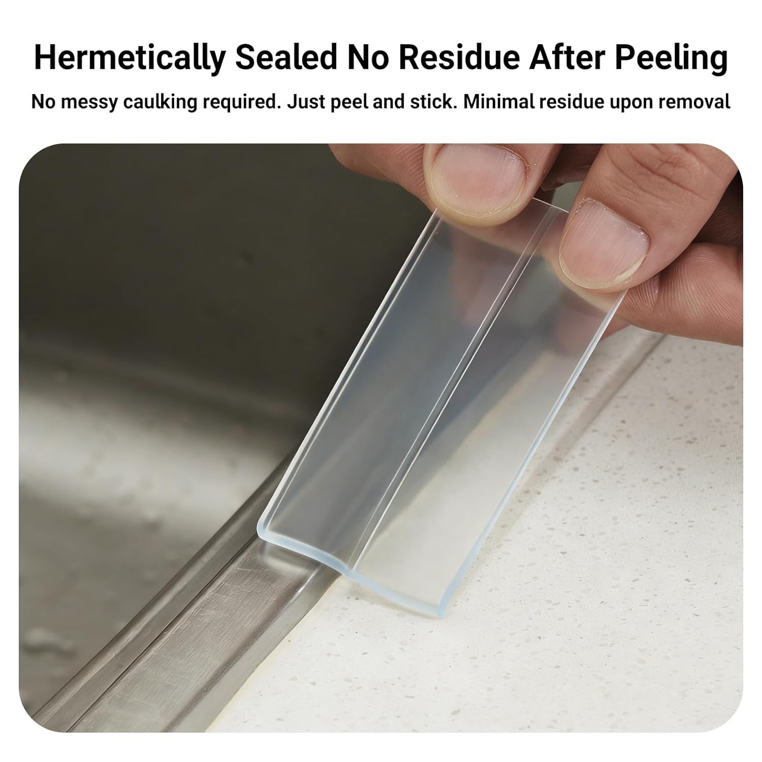 Clear Caulk Tape Toilet(2.2cm x 10.5Ft)Sealer Around Toilet Base Waterproof Self