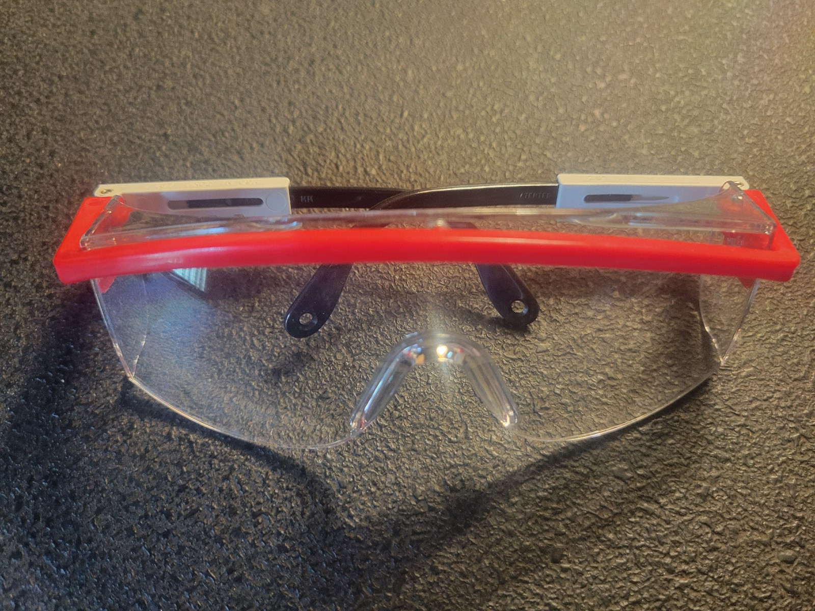 Uvex Astrospec 3000 Hot Red/White/Black Frame With Clear Lens Ultradura Hardcoat