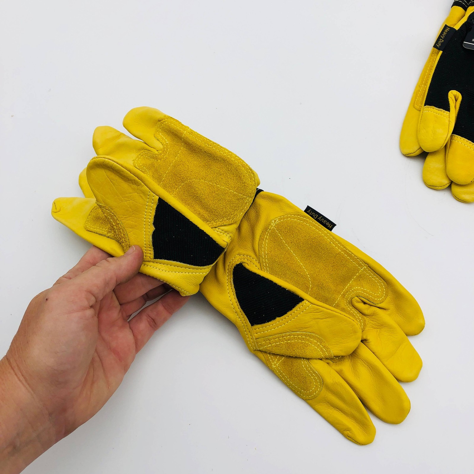 Ironcat 86350 Cowhide Leather Gloves Medium Hvy Duty Mechanics Hook Loop 3 Pairs