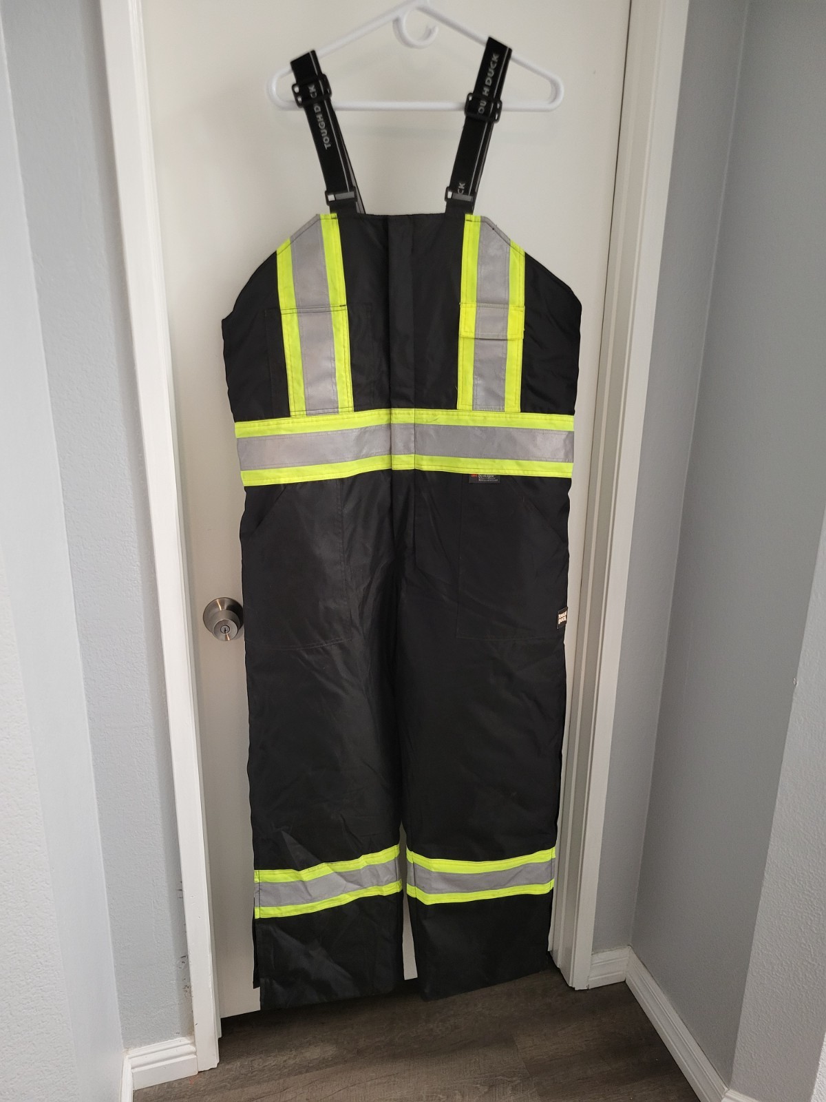Tough Duck S79811 XL Insulated Safety Bib Overalls black