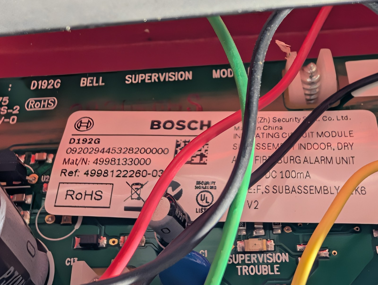 Bosch D8109 with Bosch D7412GV4+D125B+D192G+D928+Transformer