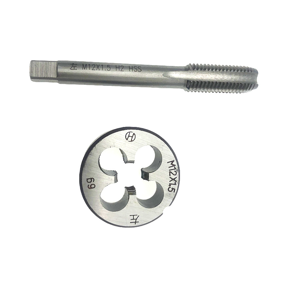 M12 x 1.5mm Tap & M12 x 1.5mm Die Metric Thread Left Hand High Speed Steel New