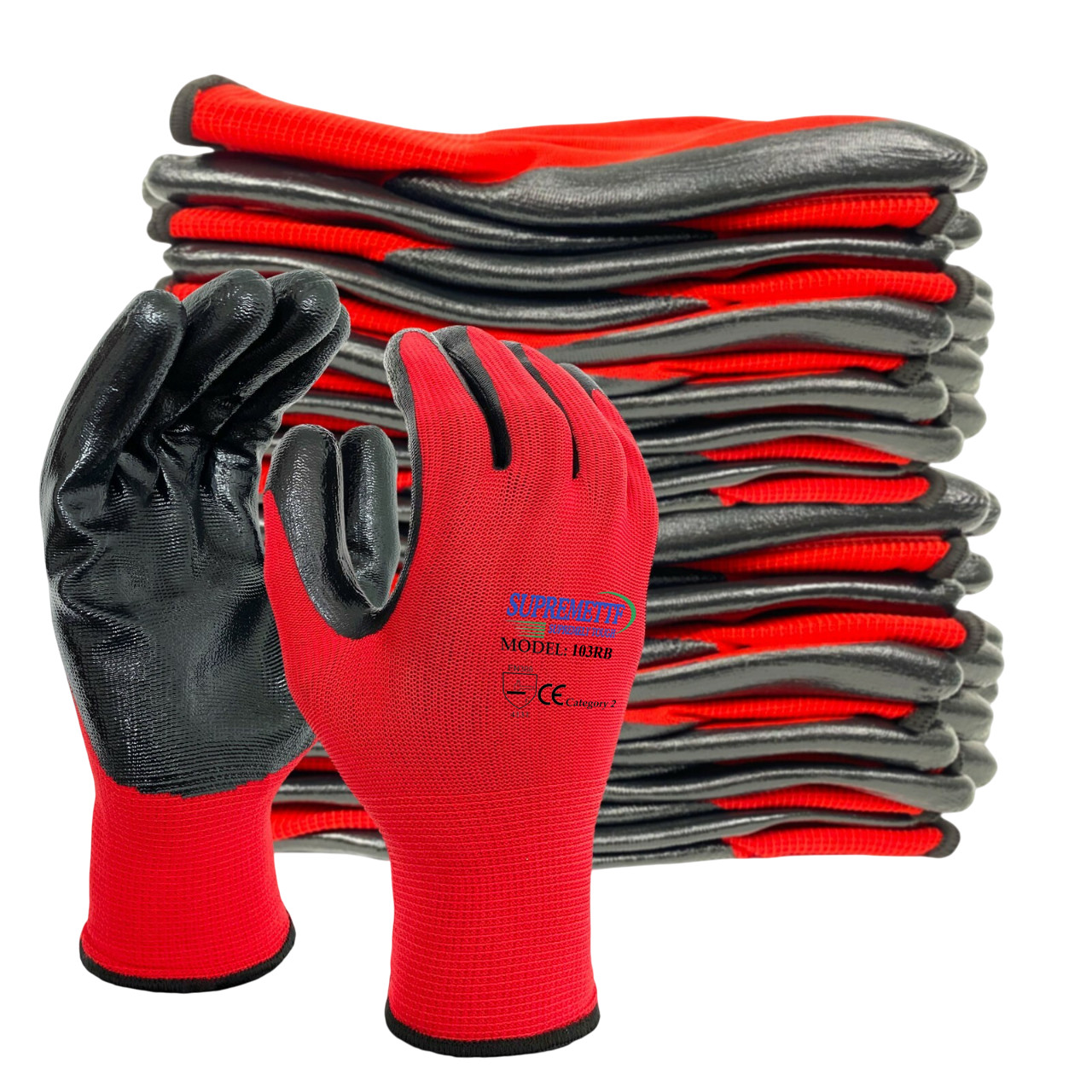 PREMIUM NITRILE COATED Work Gloves Gardening Builders Grip Glove M, L, XL, 2XL