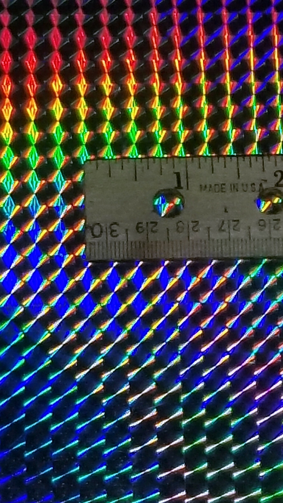 Silver 1/4 inch Holographic Mosaic Prism Sign Plotter Vinyl Film