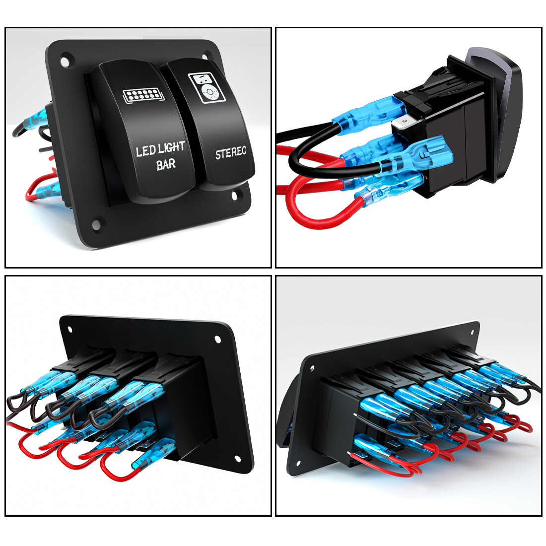 Customize LED Light Rocker Switch On Off Panel Button 12V for Car Boat ATV UTV