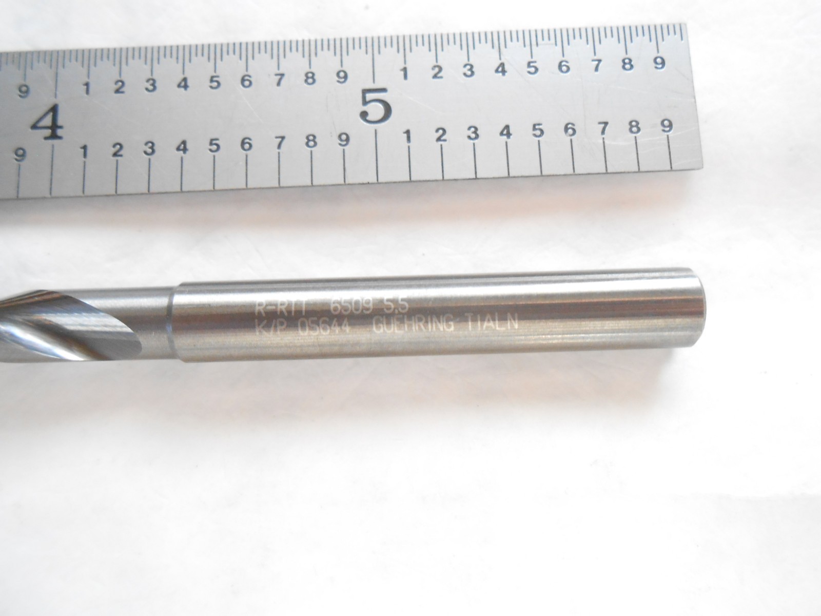 NEW GUHRING SOLID CARBIDE 15XD H.P. DRILL 5.50MM CUT DIA. X 110MM FL X 150MM OAL