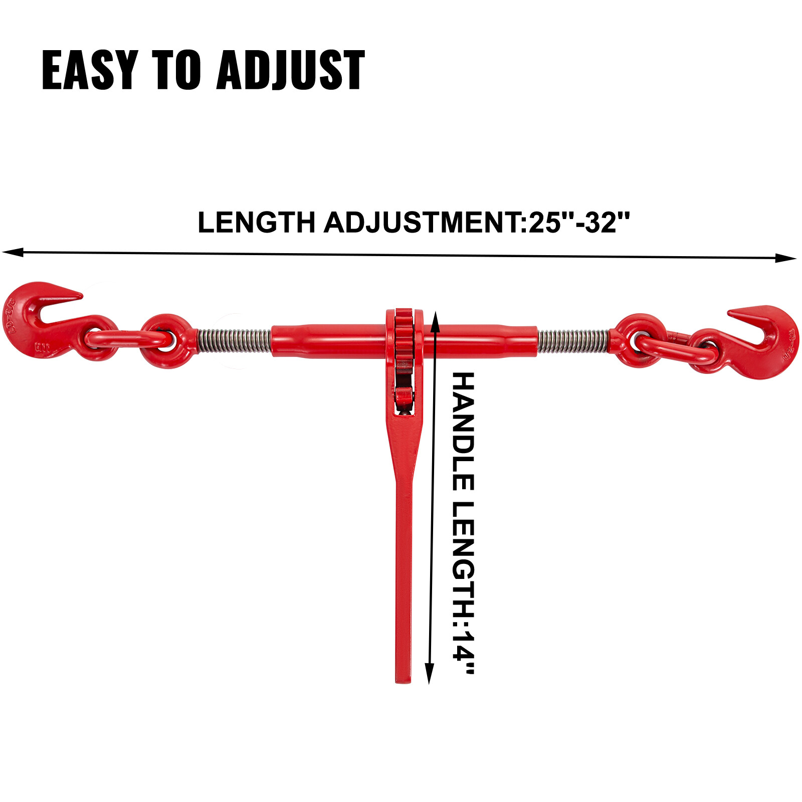 VEVOR 2 Pack Ratchet Binder 3/8″- 1/2″ Load Chain Binder Rigging Equipment