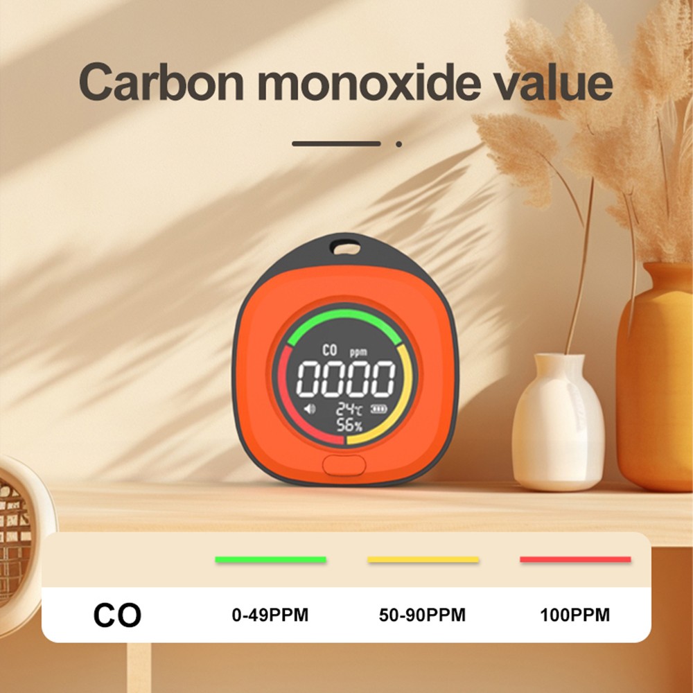 Carbon Monoxide Detector Real-Time Temperature Humidity CO Gas Monitor Device