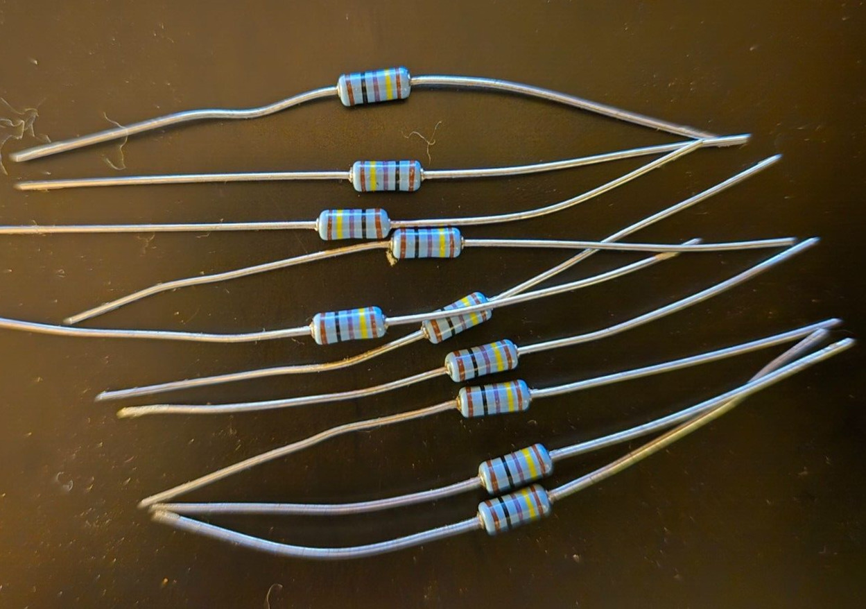10pcs 147-ohm 1/4W 1% Metal Film Precision Axial Resistors ~ NEW ~