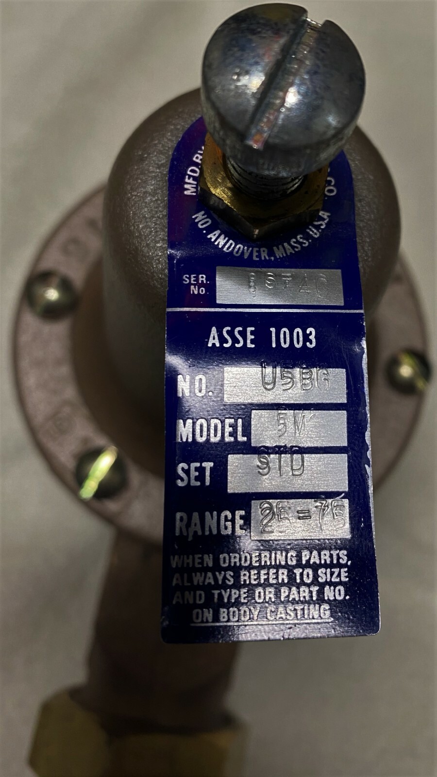 Watts Regulator Co. – 3/4 inch U5B Water Reducing Valve and Strainer NIB