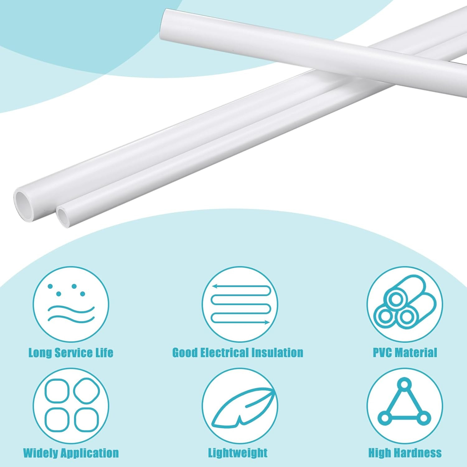 Sasylvia 10 Pcs Length PVC Pipe White DIY PVC Projects Sch40 Furniture Grade