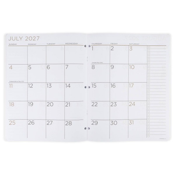 8.5"x11" April 2026 – March 2028 Monthly Planner Neutral Floral