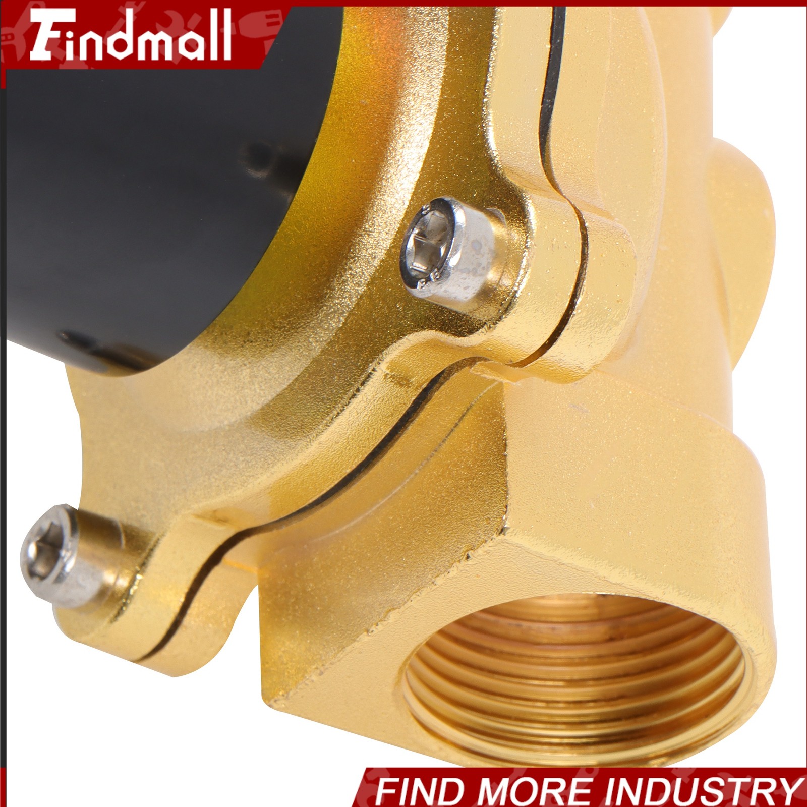 Findmall 110V 120V Volt AC Electric Solenoid Valve Brass Water Air Gas NC 1″ NPT