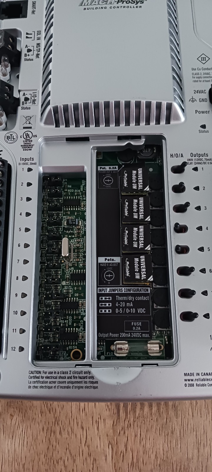 Reliable Controls mach-prosys Building Controller MpshT0421