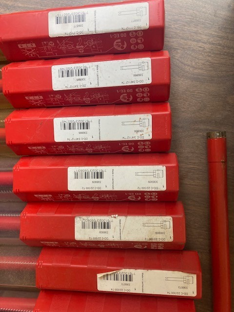 Hilti DD EC-1 Diamond Core Drill Wet Drilling Machine Kit With Core Bits & Case.