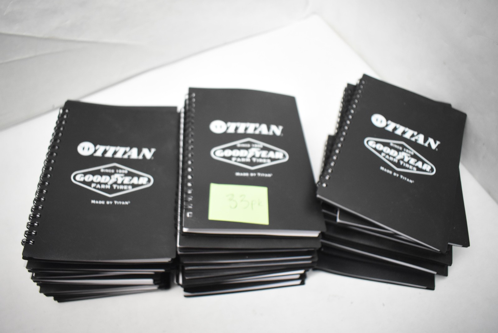 Promotional Branded Spiral Notebooks Lot Of 33 Black Journals Writing Notes Bulk