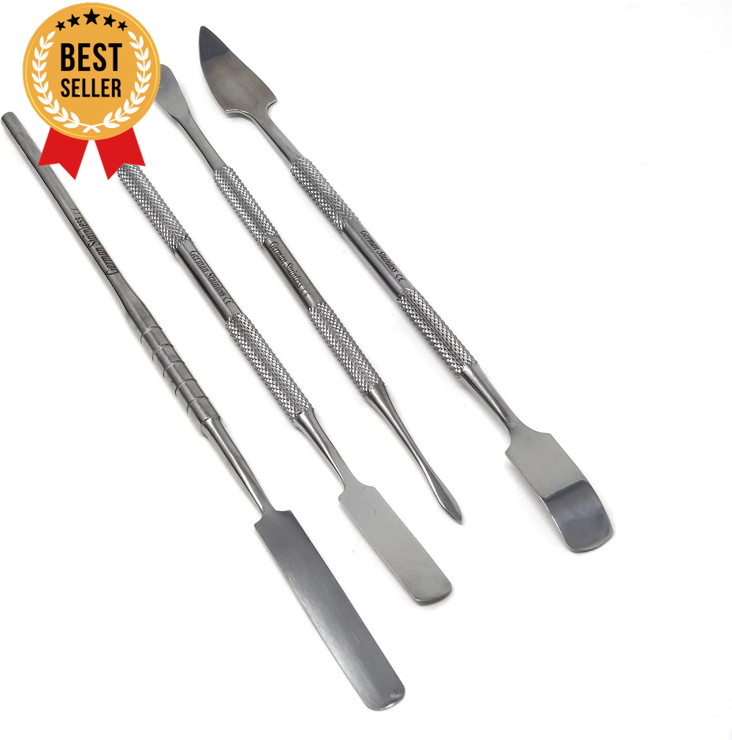 4pc Dental Wax Spatula Set Stainless Steel Lab Mixing Carving Tools 7.25″