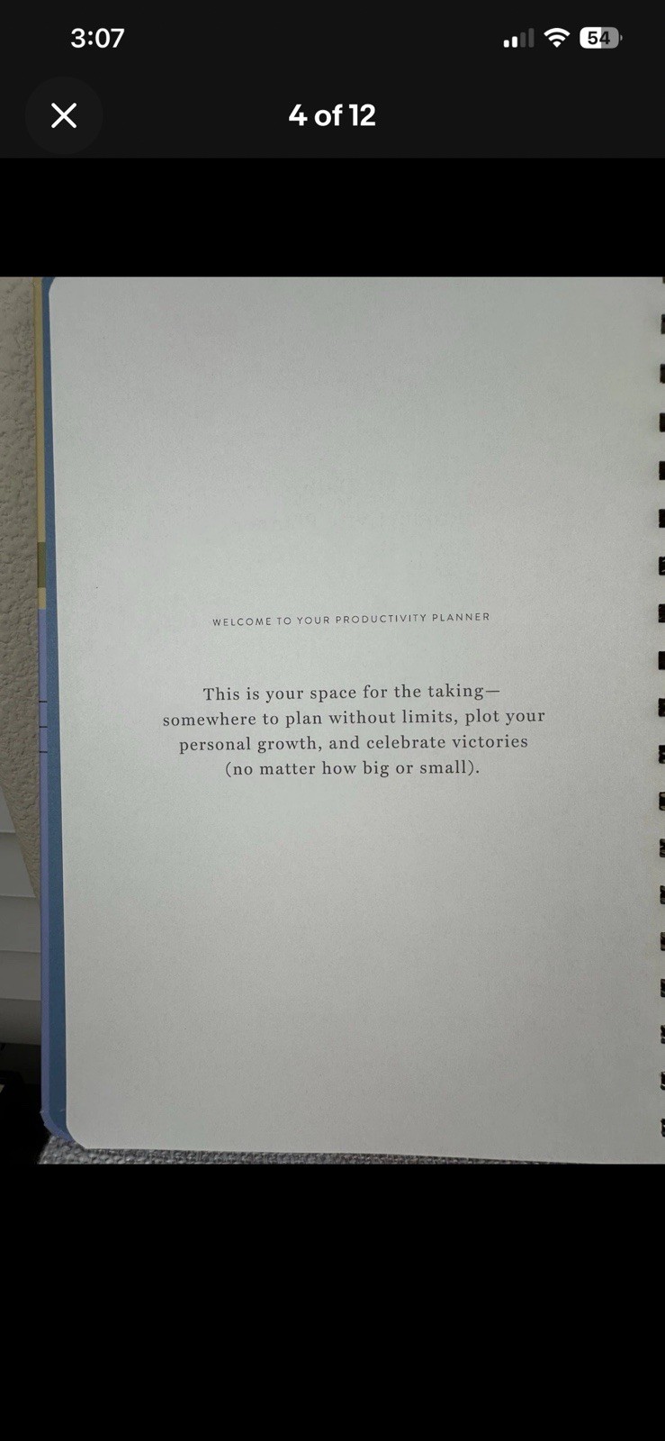 Papier Productivity Planner Spiral Bound Undated Hardcover 7″x10″ 12 Weeks 1unit