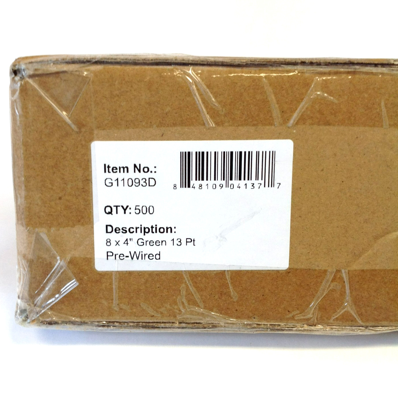 Box of 500 8″ x 4″ Jumbo Shipping Tags GREEN Pre-Wired 13 Pt. G11093D NEW