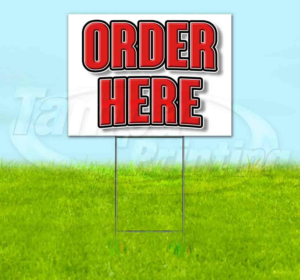 ORDER HERE Yard Sign Corrugated Plastic Bandit Lawn Decoration USA