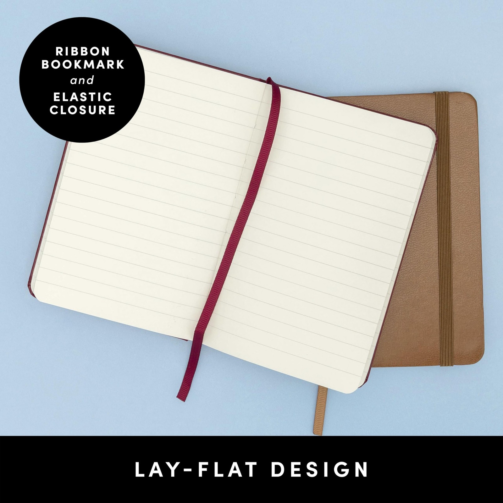 PAPERAGE Lined Pocket Journal Notebook 2 Pack (Dark Green) 160 Pages Smal