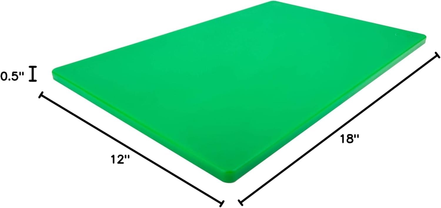 Thirteen Chefs Extra Large 24 x 18 Black Cutting Board – 18″L x 12″W, Green