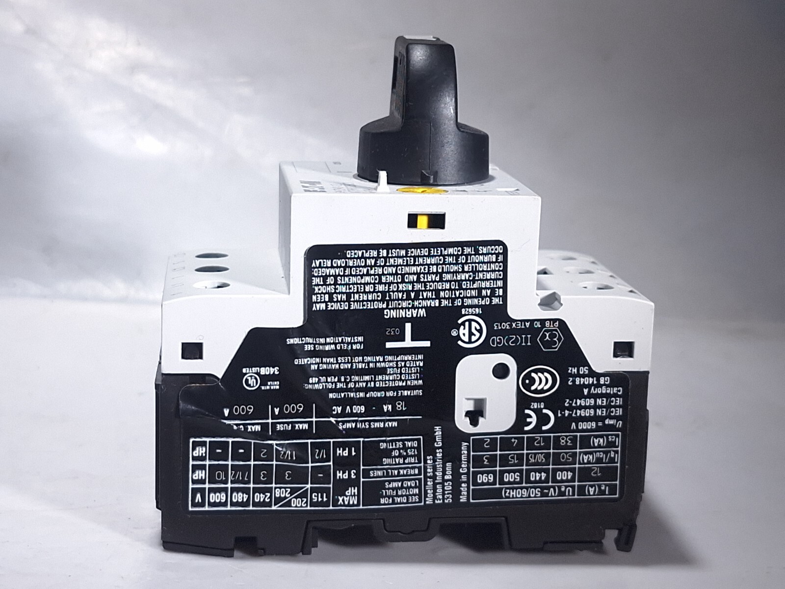 EATON MOELLER XTPR012BC1 MOTOR PROTECTOR MODULE 8-12A PKZM0-12/AK 156397