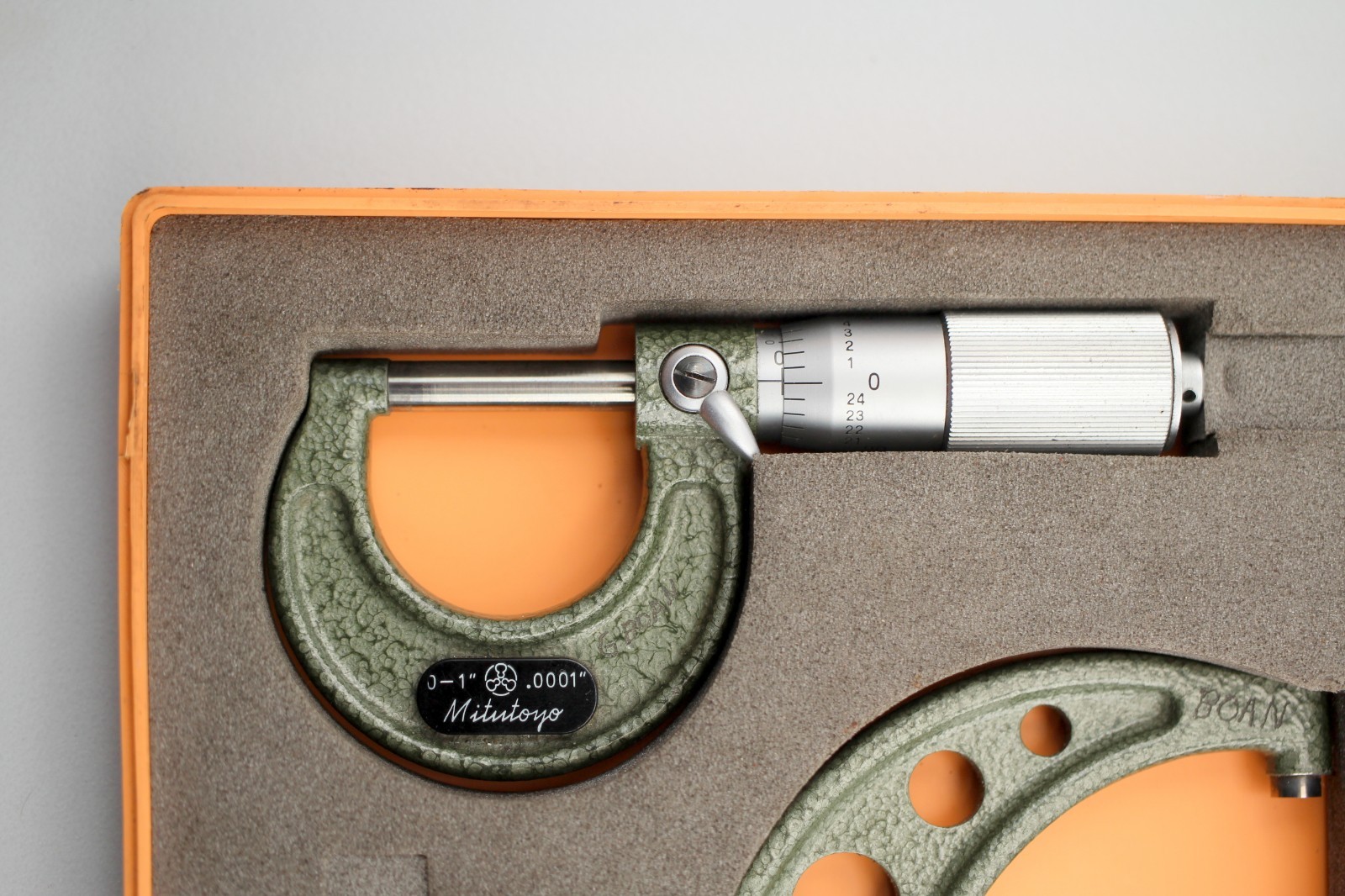 Mitutoyo 103-922 Outside Micrometer Set Standards 0-3″ Range Case Manual, Japan