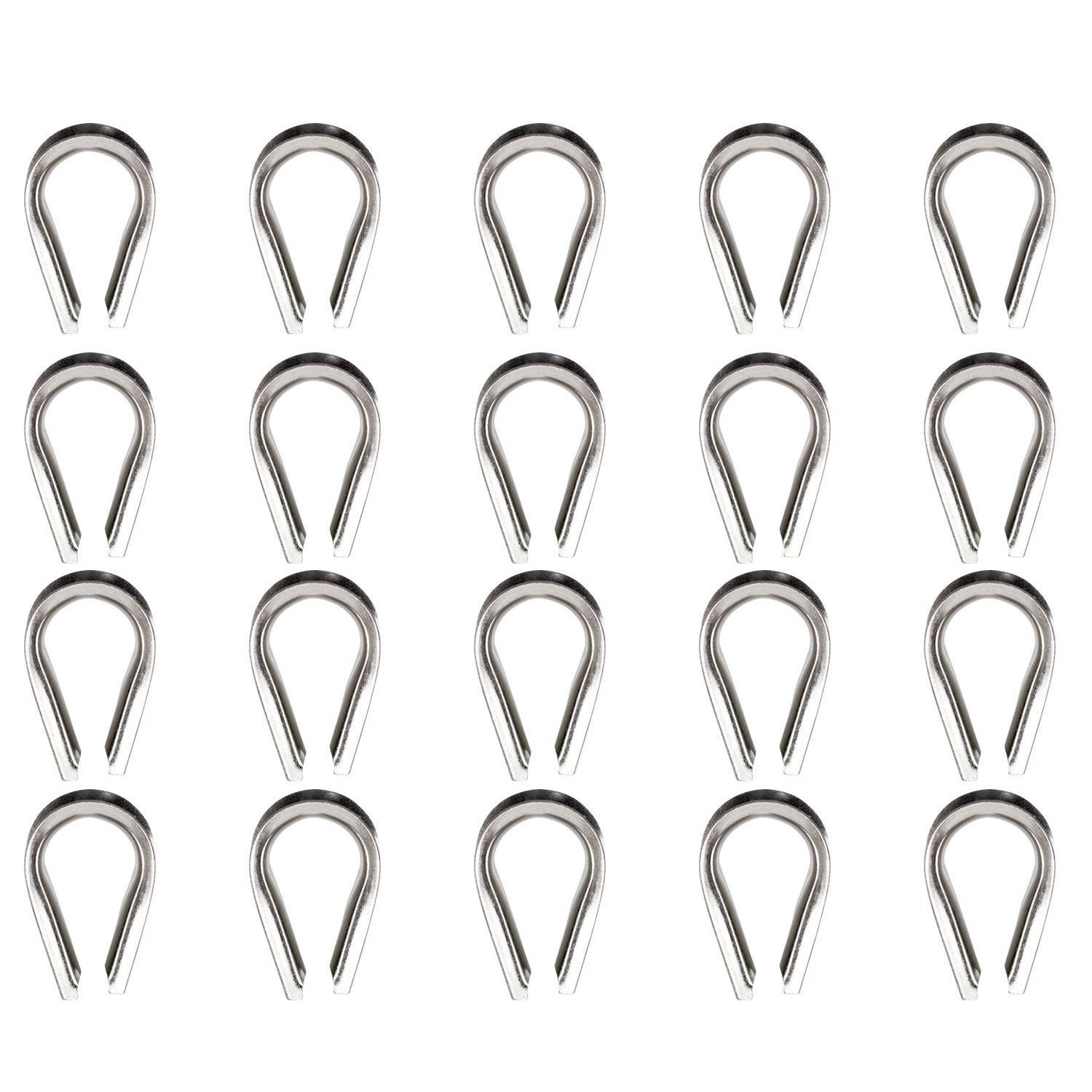M2 304 Stainless Steel 1/16 Inch – 3/32 Inch Diameter Wire Rope Cable Thimble…