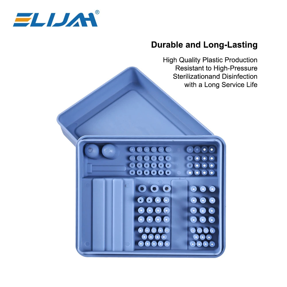 Dental Multi Functional Sterilization Box Dental Burs Box Endo Files Holder US