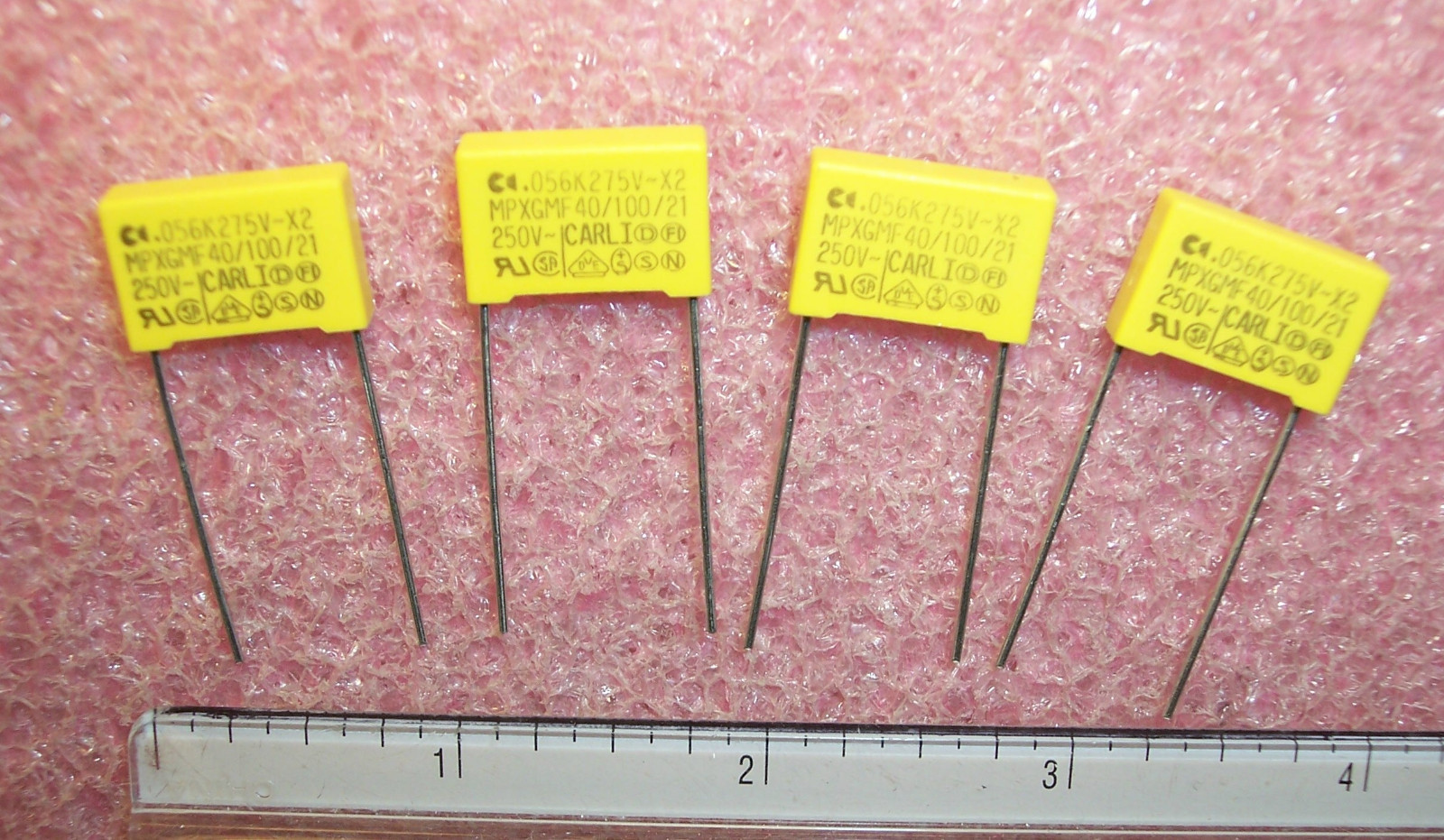 QTY (200) .056uf 275Vac 10% X2 SUPPRESSION POLYPROYLENE FILM PX563K3ID1 CARLI