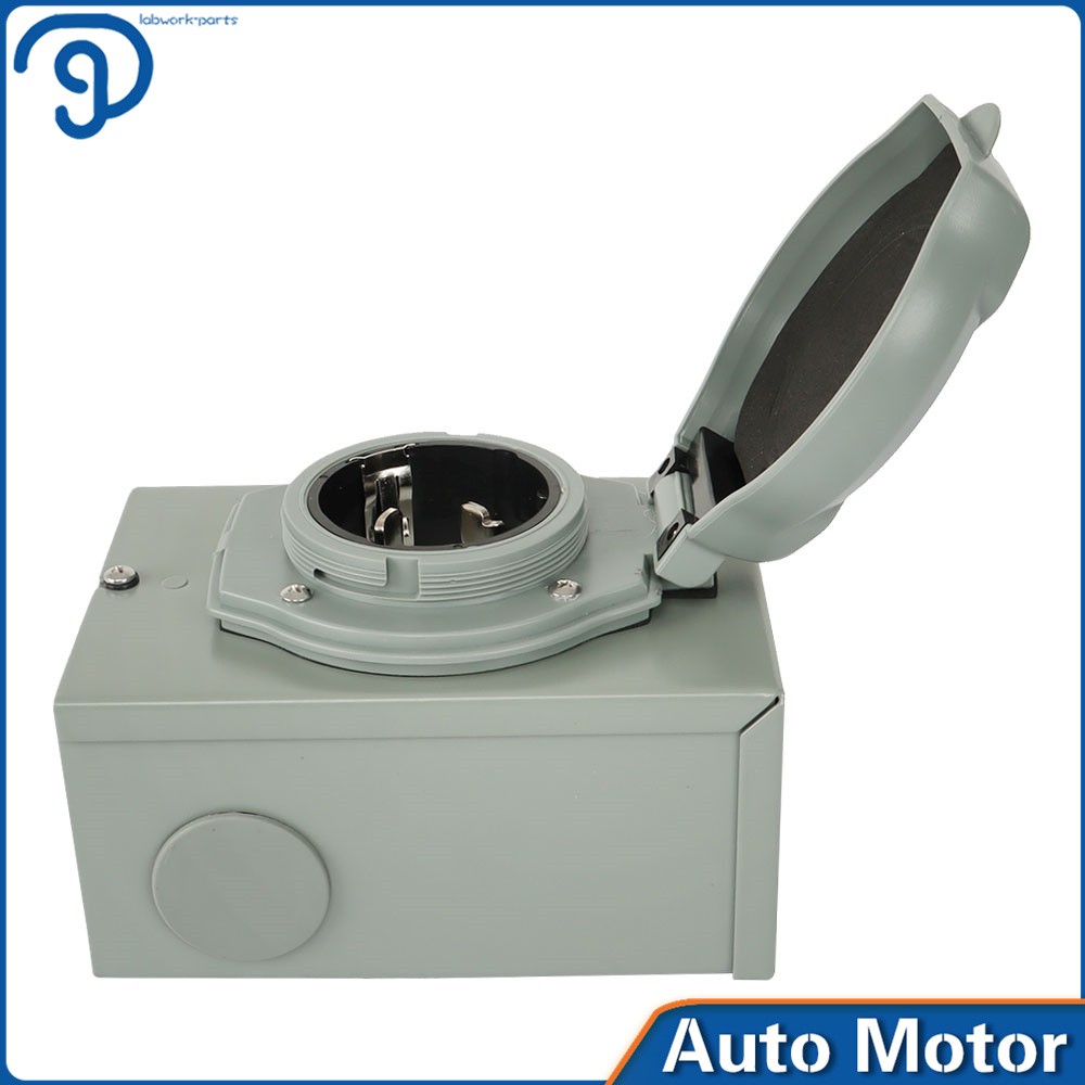 50 Amp Generator Power Cord Inlet Box Outdoor SS-2-50P CS6375 3Prong ETL Listed
