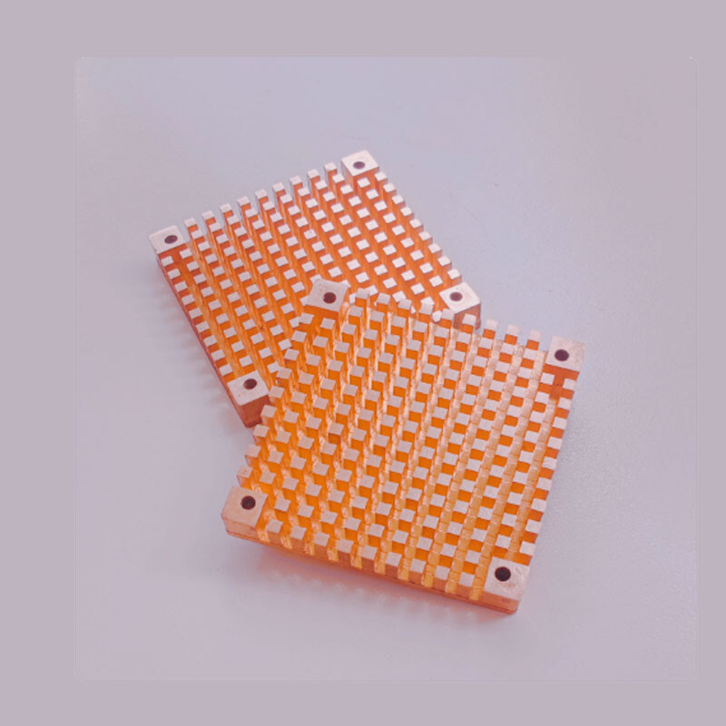 1pcs 20mm-80mm Width Pure Copper Heat Sink Four Holes 2mm 3mm 4mm 6mm Thickness