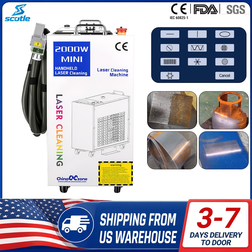 2000W Continuous Wave Laser Cleaning Machine Industrial Laser Rust Paint Remover
