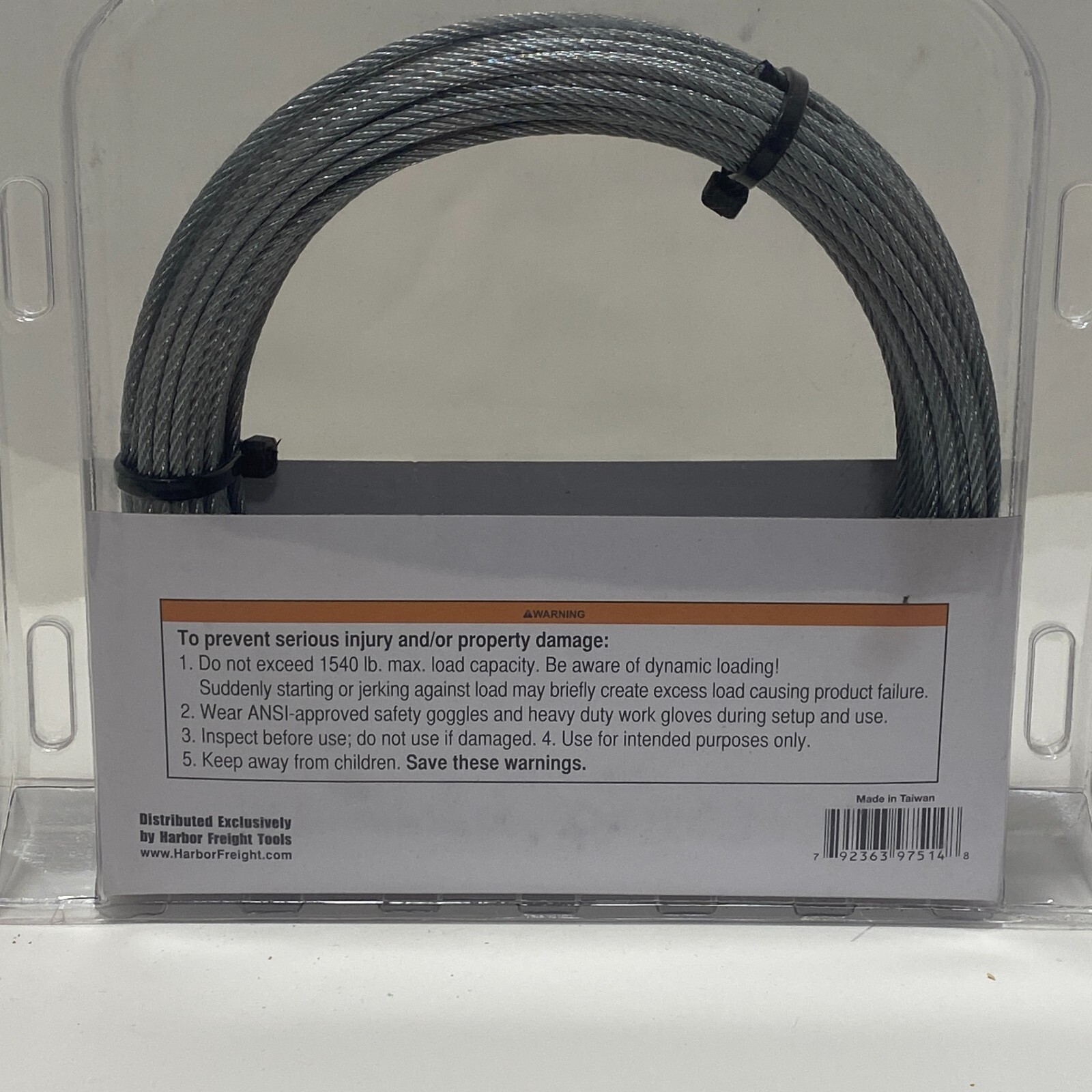 Galvanized Metal 100 Foot 3mm (1/8″) Wire Cable 1,540 lbs Aircraft Grade Fused